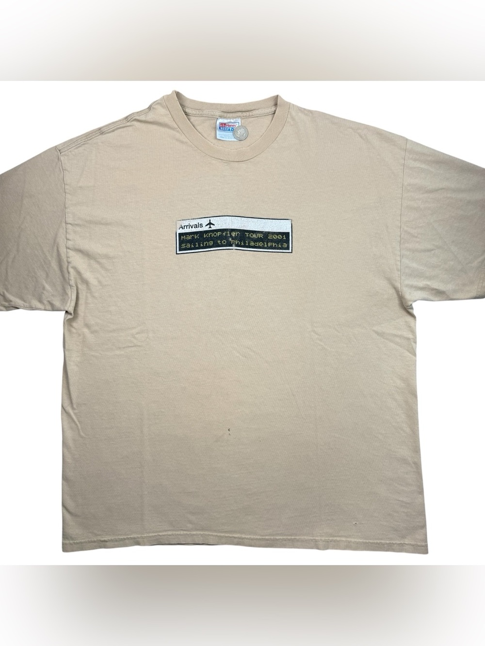 VTG Mark Knopfler 2001 Tour Sailing to Philadelphia Dire Straits RARE t-shirt XL